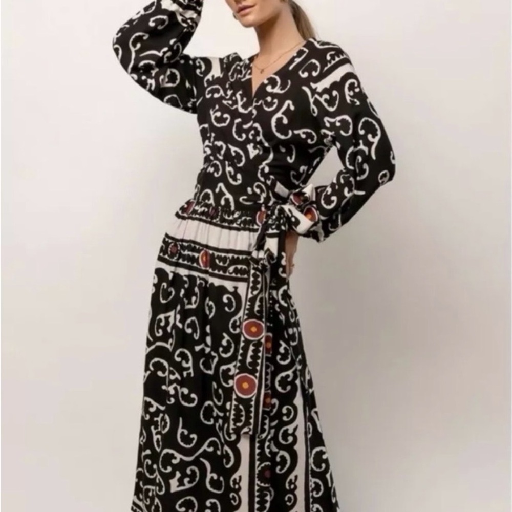 Bohme Black and White Patterned Dress